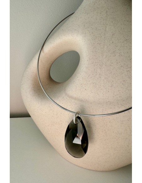 Gargantilla Colección LARA lágrima humo