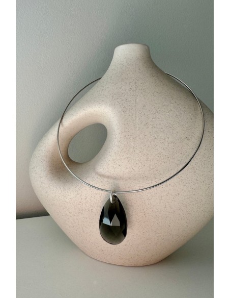 Gargantilla Colección LARA lágrima humo