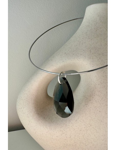 Gargantilla Colección LARA lágrima humo