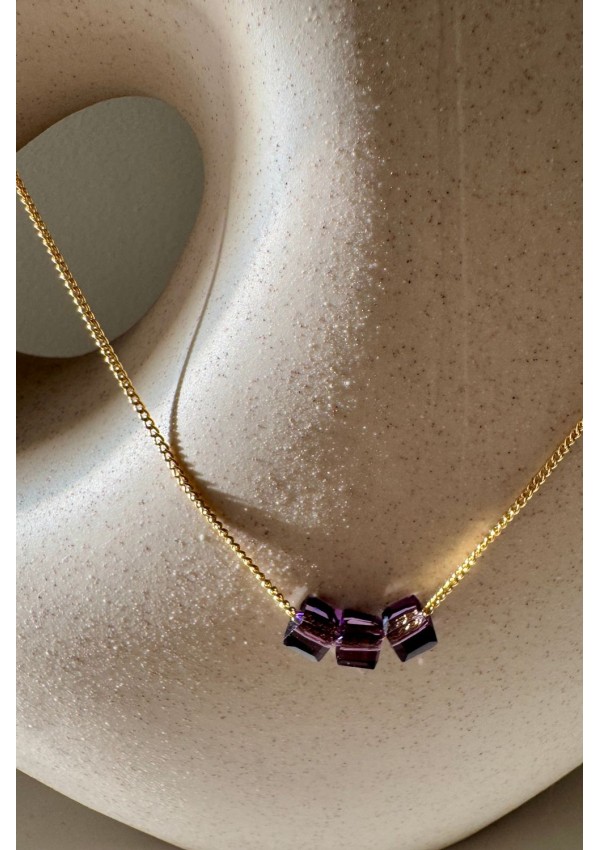 Collar Colección BORA minimal morado