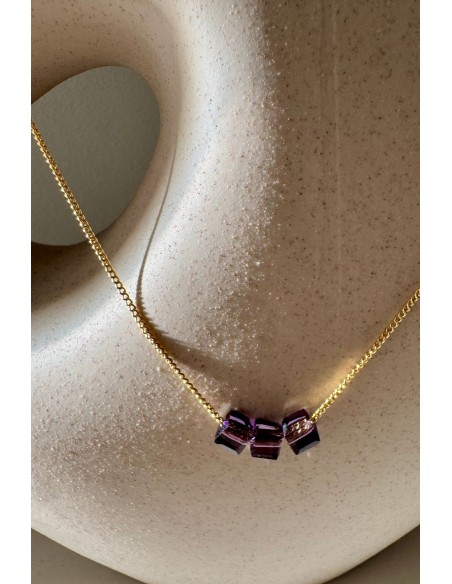 Collar Colección BORA minimal morado