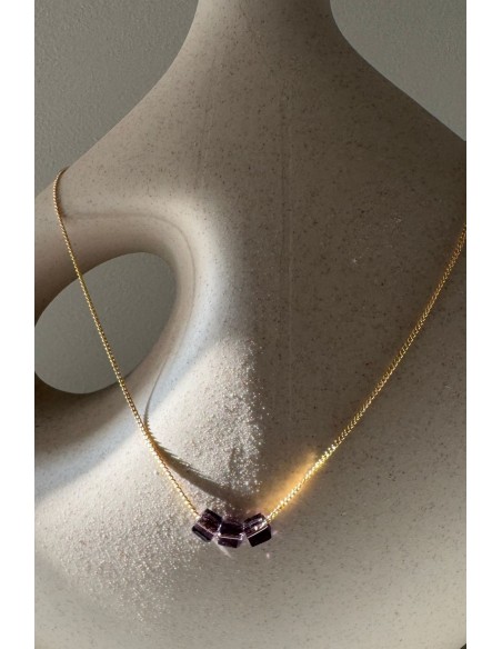 Collar Colección BORA minimal morado