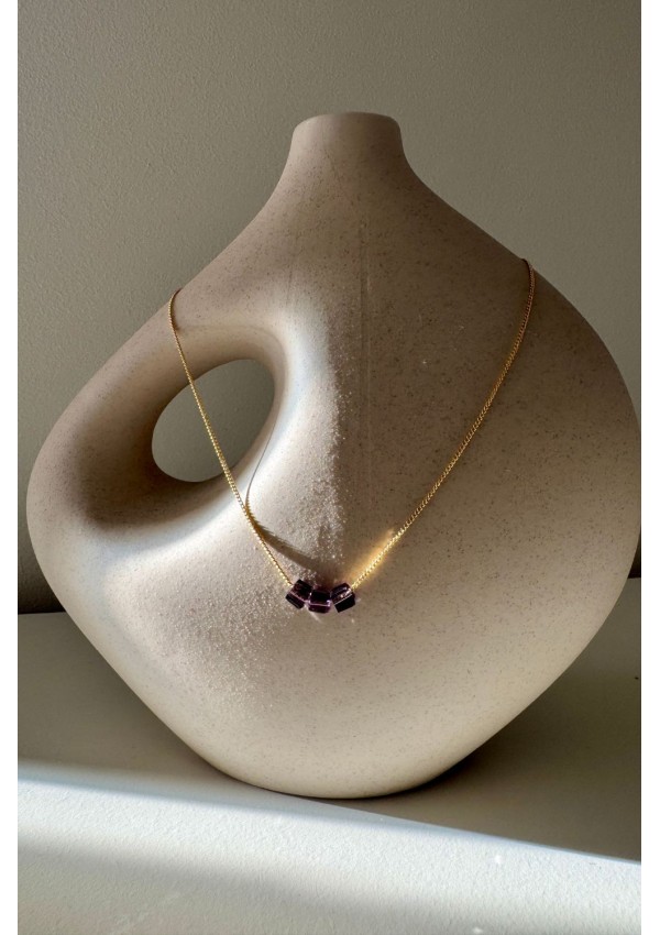 Collar Colección BORA minimal morado