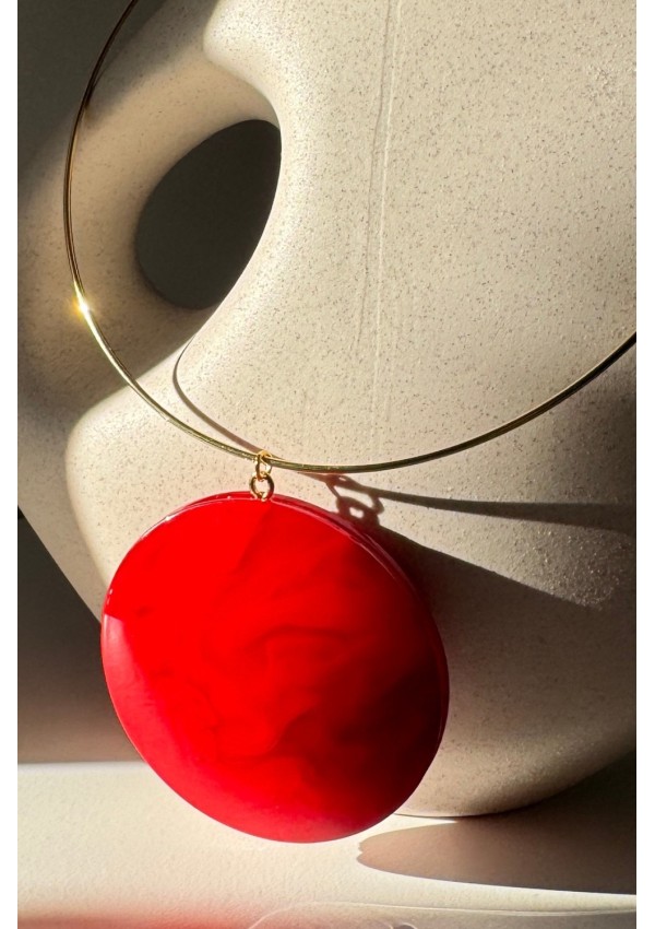 Gargantilla Colección LARA resina roja