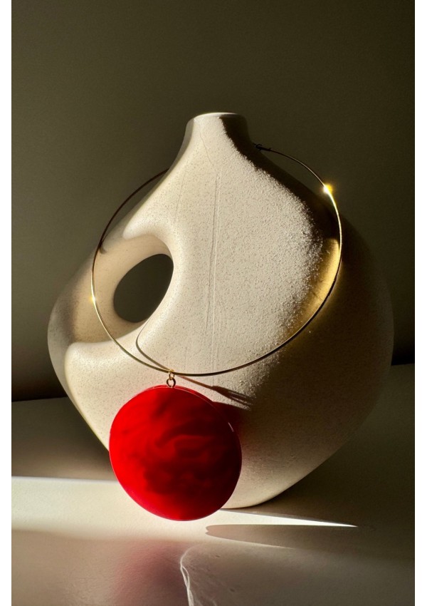 Gargantilla Colección LARA resina roja