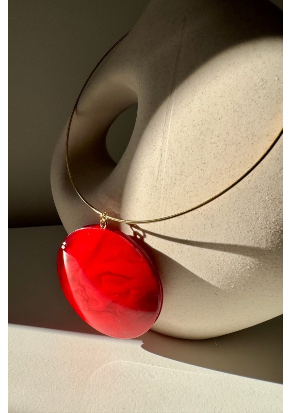 Gargantilla Colección LARA resina roja