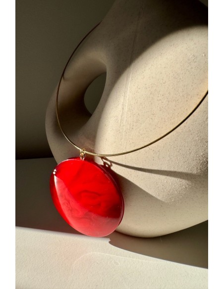 Gargantilla Colección LARA resina roja