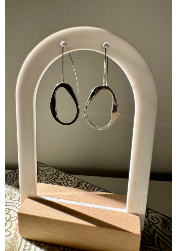 Pendientes acero en plata