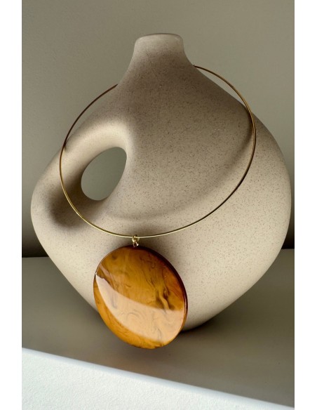 Gargantilla Colección LARA resina miel