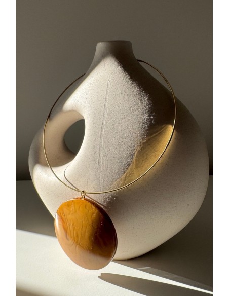 Gargantilla Colección LARA resina miel