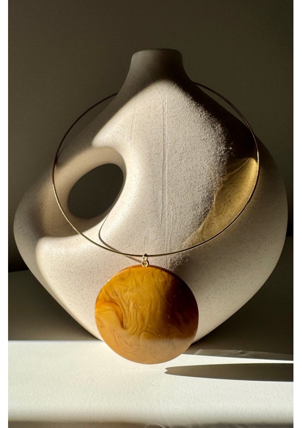 Gargantilla Colección LARA resina miel