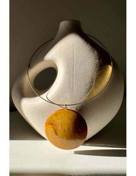 Gargantilla Colección LARA resina miel