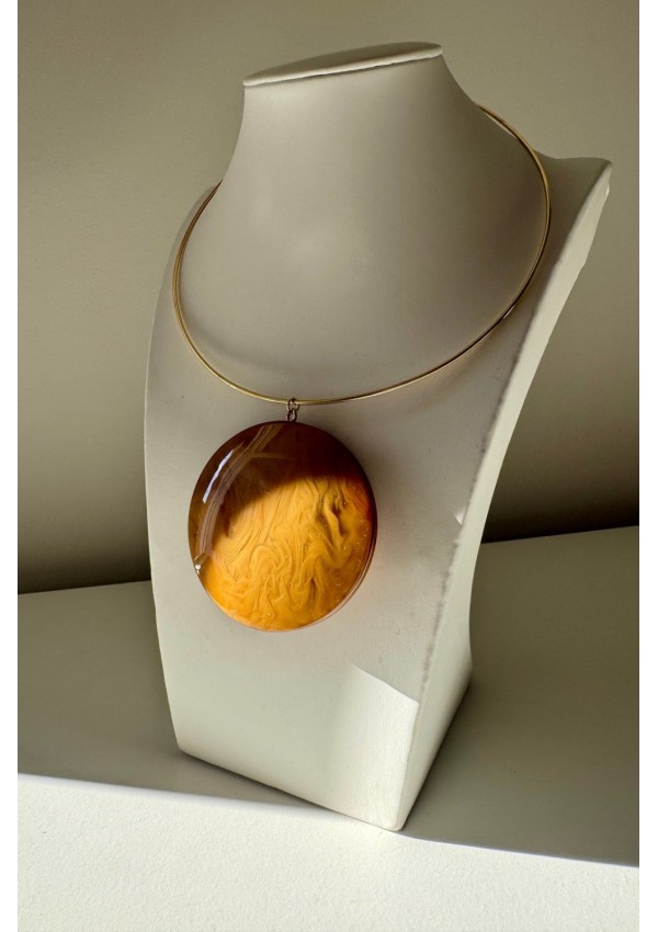 Gargantilla Colección LARA resina miel