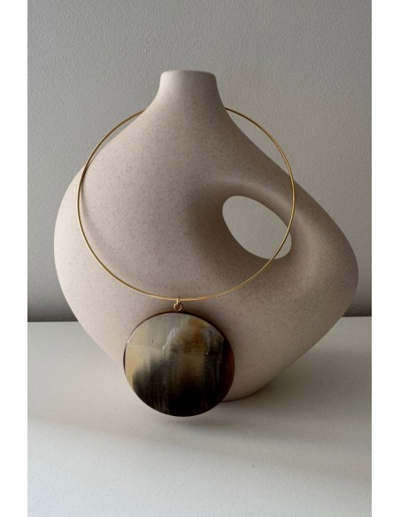 Gargantilla Colección LARA resina marrón