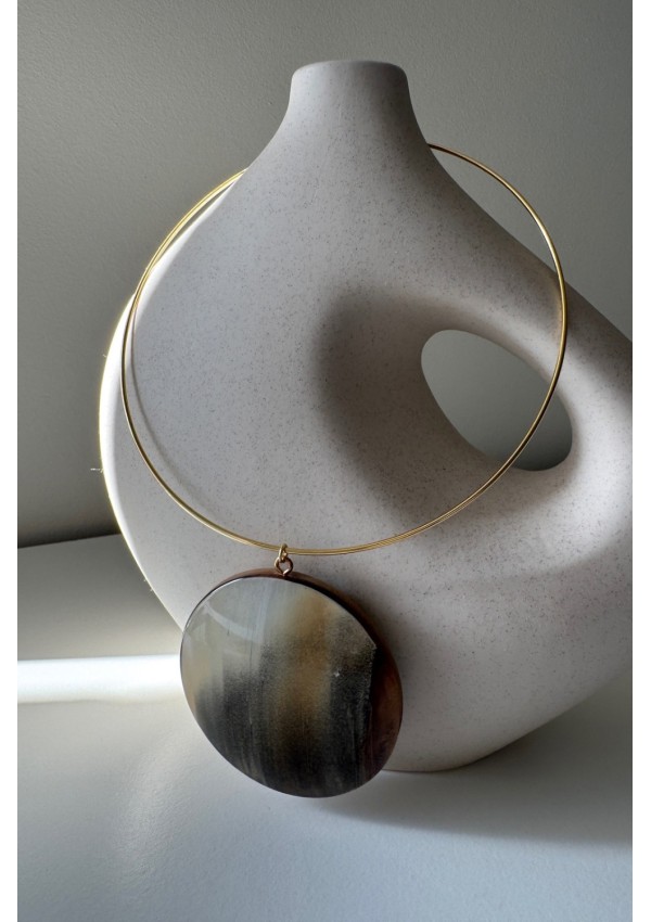 Gargantilla Colección LARA resina marrón