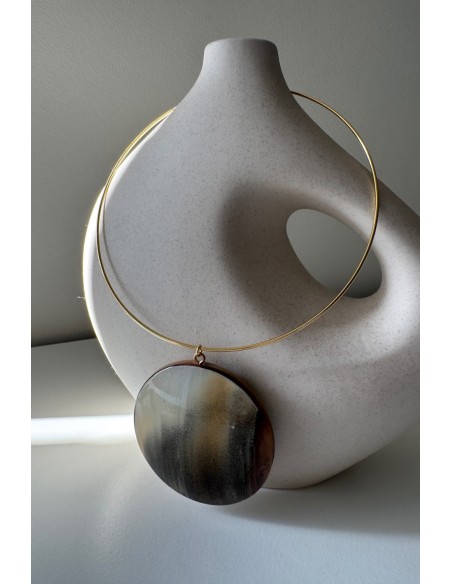 Gargantilla Colección LARA resina marrón