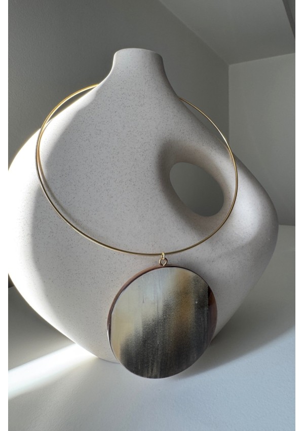 Gargantilla Colección LARA resina marrón