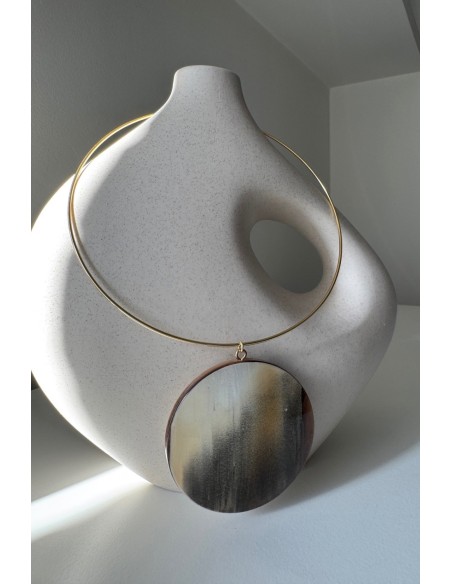 Gargantilla Colección LARA resina marrón