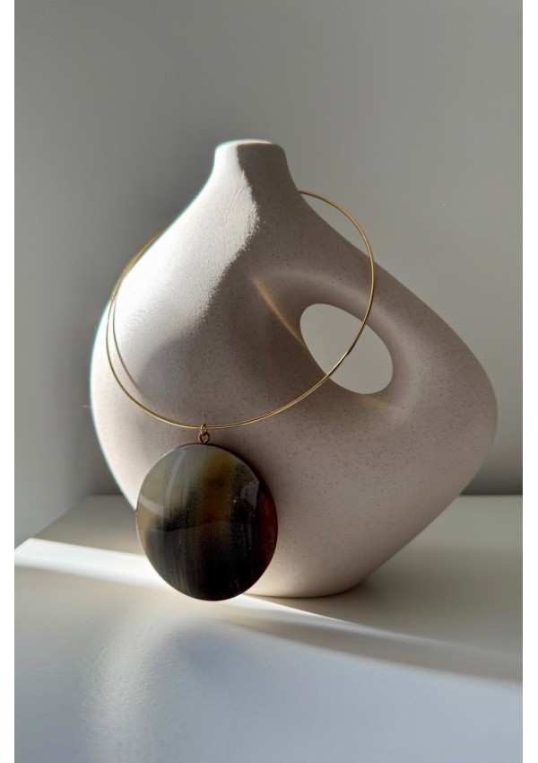 Gargantilla Colección LARA resina marrón