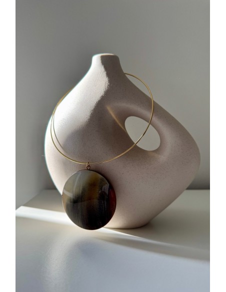 Gargantilla Colección LARA resina marrón